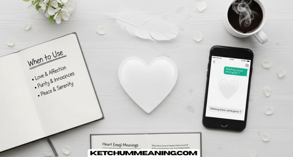 White Heart Emoji Meaning and When to Use