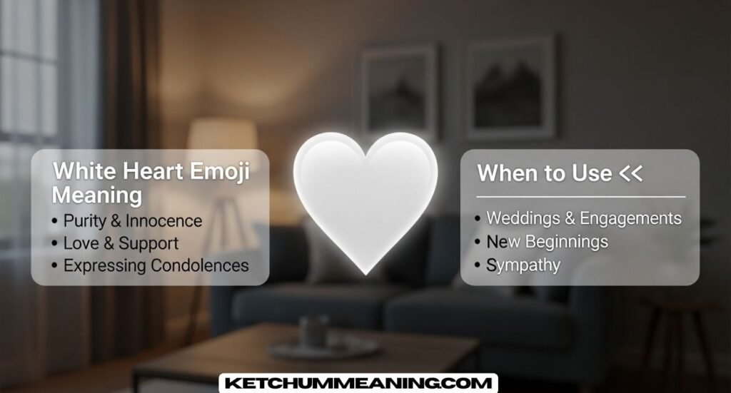 White Heart Emoji Meaning and When to Use