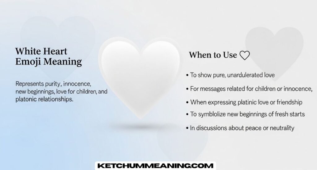White Heart Emoji Meaning and When to Use