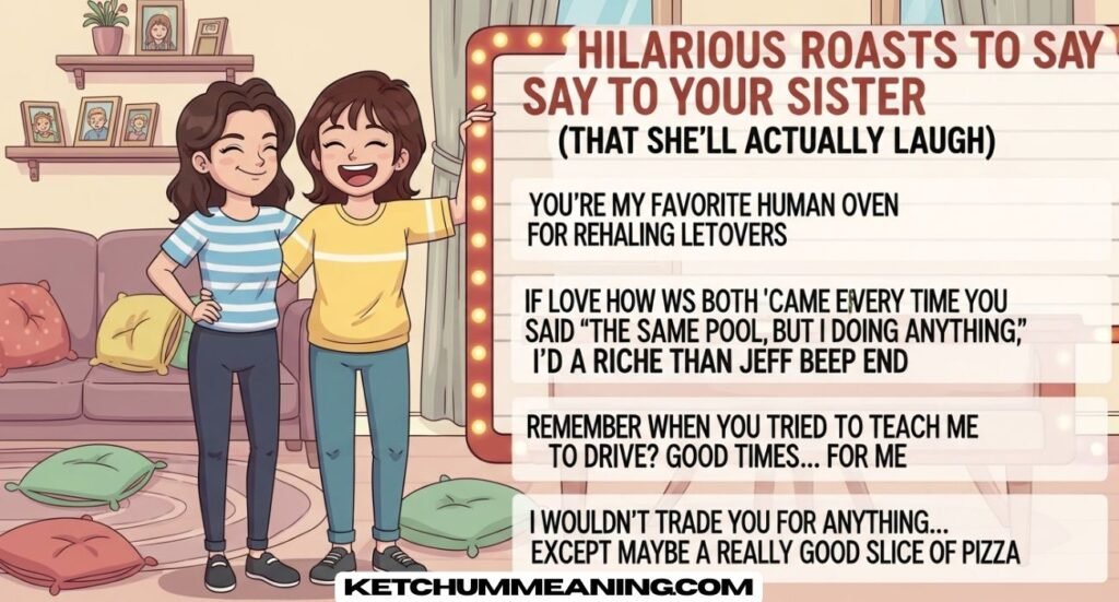 Hilarious Roasts to Say to Your Sister