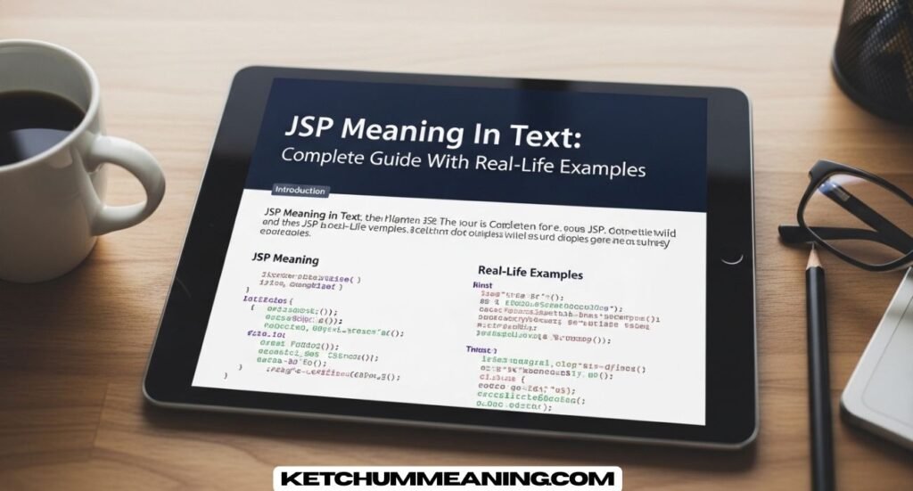JSP Meaning in Text